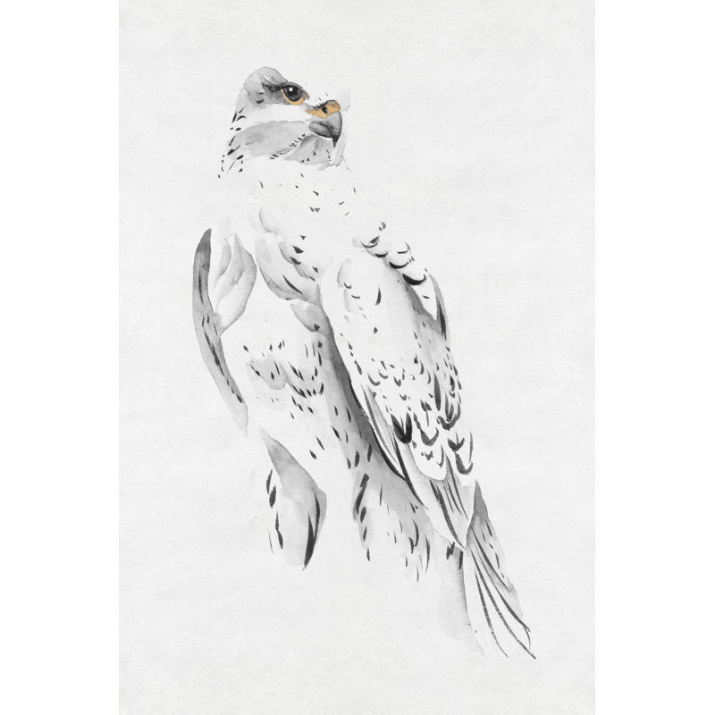 Gyrfalcon II - Painting on Canvas, 46cm H x 30cm W, Wrapped Canvas