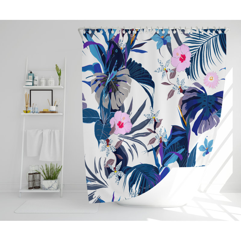 Kerensa Polyester Shower Curtain, 168cm H x 168cm W