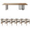 6 - Person Solid Wood Top Double Pedestal Base Dining Set