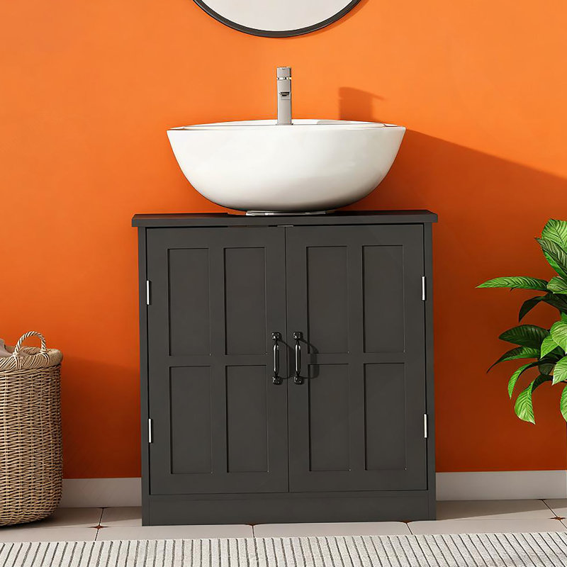 Armoire de salle de bain avec piédestal et tablette réglable pour un rangement et une organisation efficaces dans les espaces restreints
