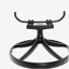 Ensemble de salle à manger 5 pièces en aluminium coulé résistant aux intempéries, comprenant 4 chaises pivotantes et une table ronde de 39,37 po avec structure noire -925670460