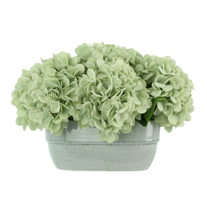 Arrangement floral d'hortensias dans un vase, Multicolore