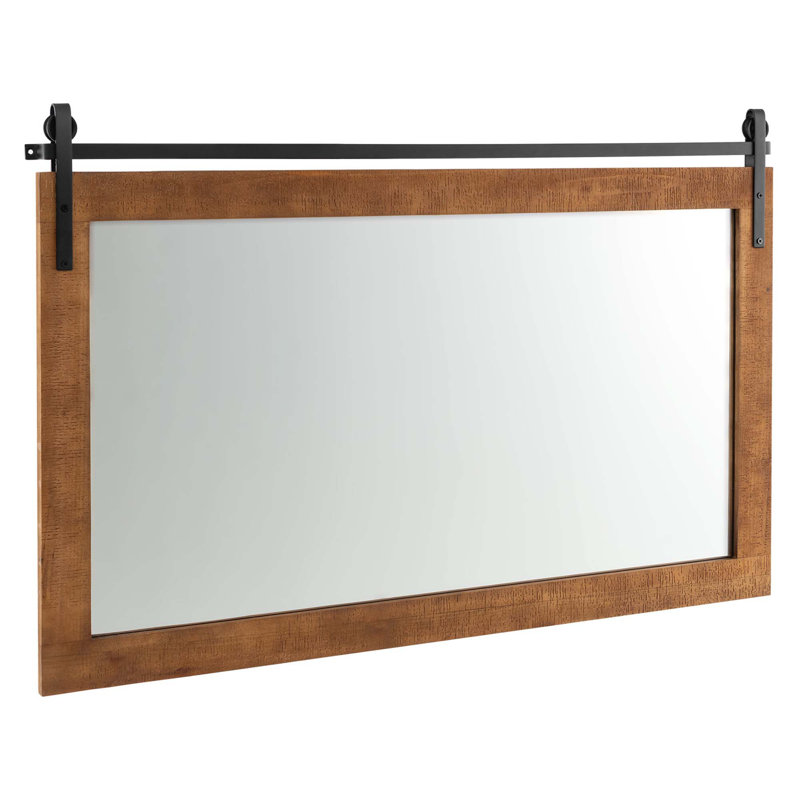 Takiara Solid Wood Rectangle Wall Mirror