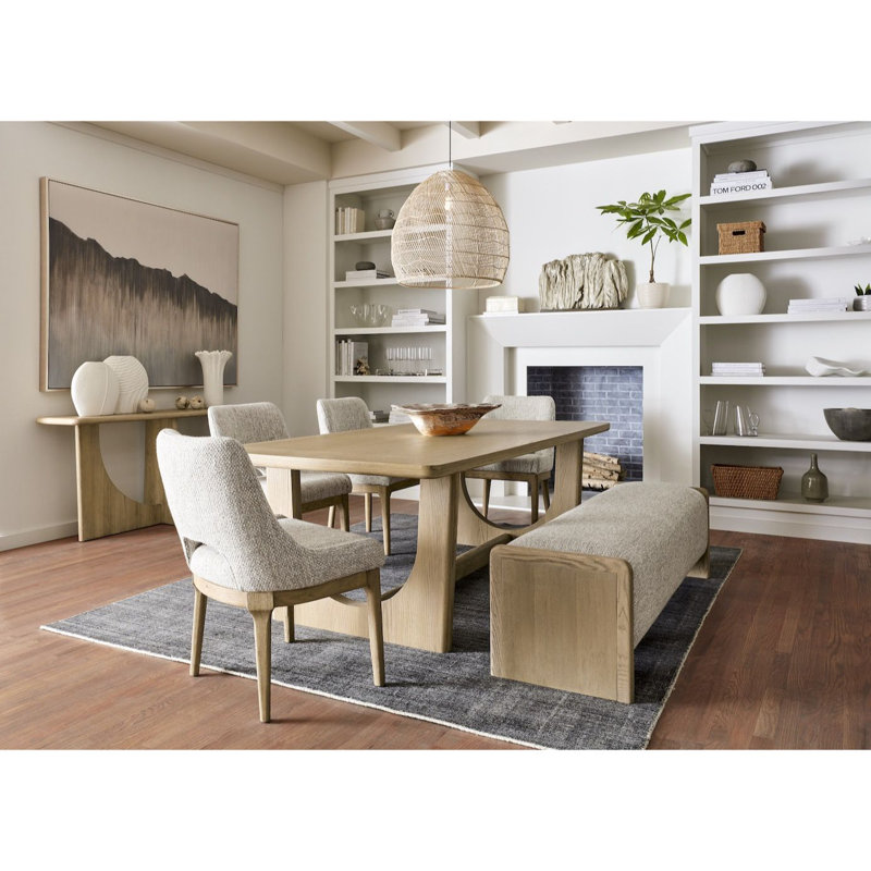 Stratos 72" Wood Modern Console Table Raw Oak Finish