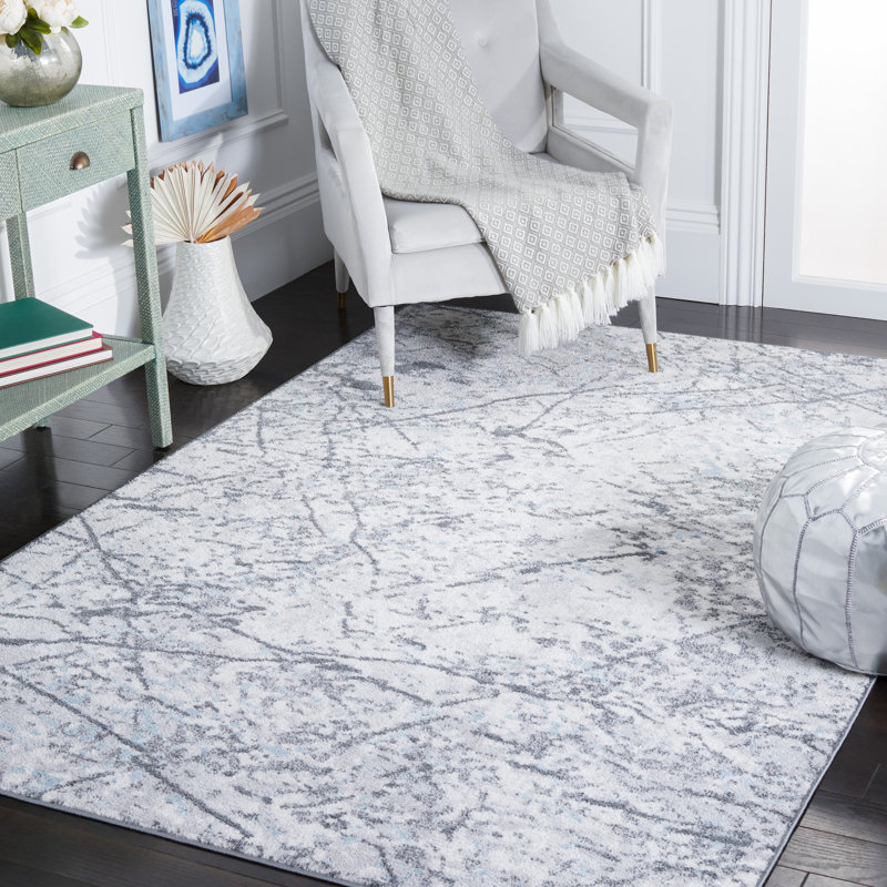 Ethellee Performance Abstract Rug, Rectangle 4' x 6'
