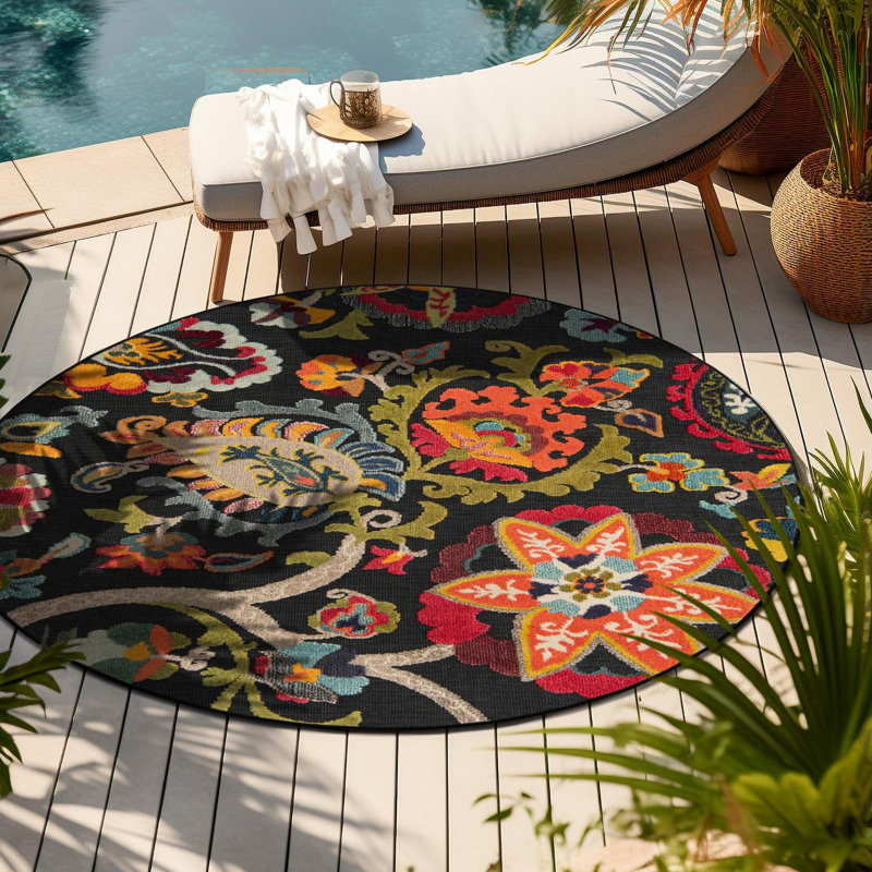 Tapis Bungalow Rose Nahla Caimin, Rond 7 pi 10 po