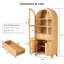 Armoire de cuisine avec tablettes de porte, tablettes ouvertes et réglables, tiroir caché