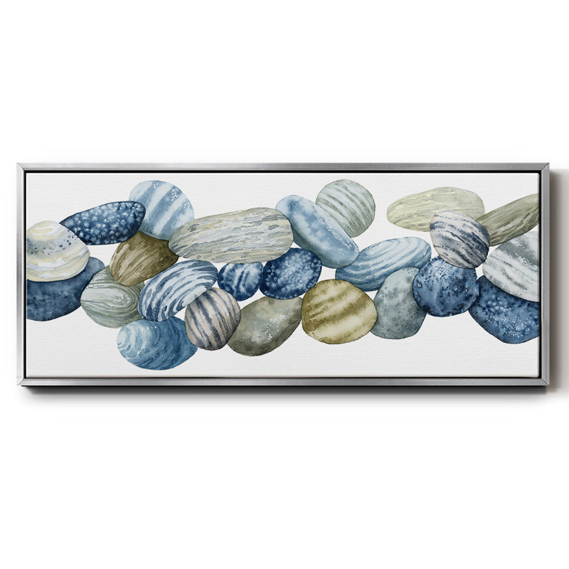 Found Pebbles III- Framed Canvas