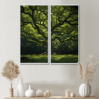 Chêne vert, puissance de la forêt - art mural vert