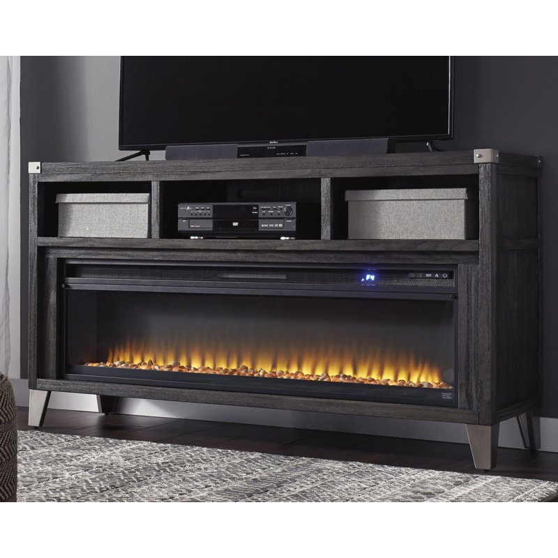 Meuble télé avec foyer pour téléviseur de 60 po ou moins Carleigh