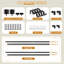 Black 1'' Bay Window Double Curtain Rod