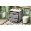 Meuble-lavabo de 30 po, lavabo en céramique, structure en bois massif, 3 tiroirs, apparence classique, meuble-lavabo rétro gris avec solution de rangement polyvalente de haute qualité