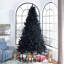 Arbre de Noël artificiel noir pré-éclairé-390055365