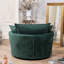 Fayyaz Velvet Swivel Base Cuddle Chair-851828015