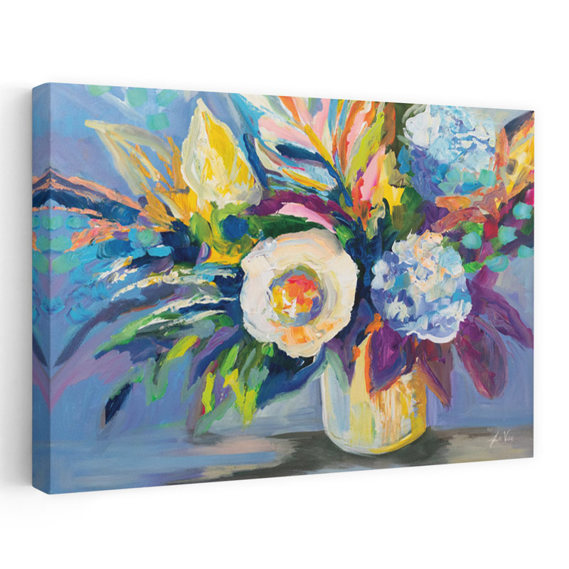 Art contemporain Art floral contemporain, H 16 po x l 24 po