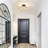 Katona Crystal Ceiling Light Fixture, Modern Semi Flush Mount Ceiling Light Hallway Light Fixtures Ceiling Flush Mount Light Fixtures for Kitchen Bedroom Bathroom Entryway-401452254