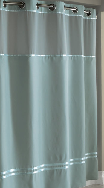 Escape Polyester Shower Curtain, Blue
