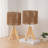 Solid Wood Tripod Table Lamp With Aurion Shade