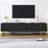 TV Stand With Metal Legs And Gold Handles For Tvs Up To 80", Media Console Table With Cabinets And Adjustable Shelves-412599840