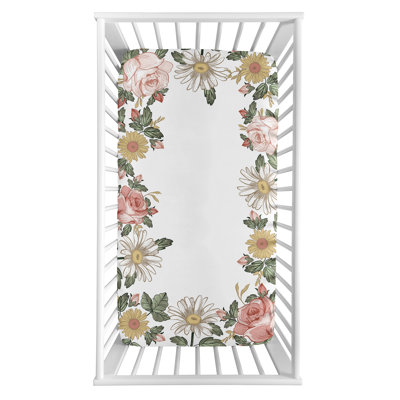 Drap-housse pour lit de bébé Vintage Floral Photo Op