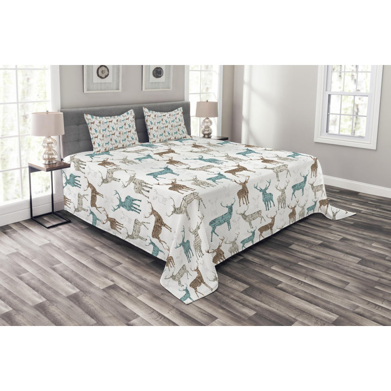 Rustic Polyester Coverlet, Queen Coverlet + 2 Shams