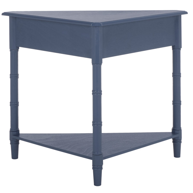 Table de bout avec 3 pieds en bois massif Twerton, Bleu