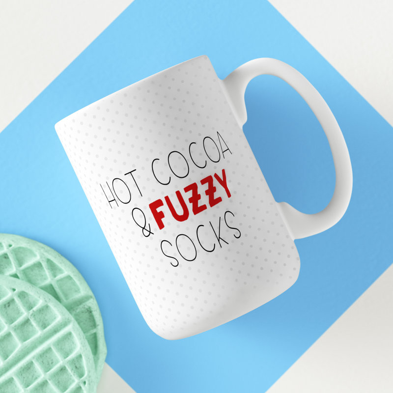 Borman Hot Cocoa and Fuzzy Socks Coffee Mug