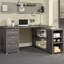 Bureau en L gris à 3 tiroirs Tona-826864124