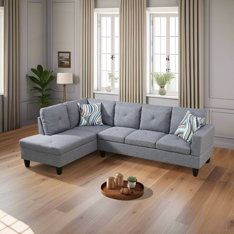 Canapé modulaire Shameeka, Lin gris foncé