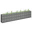 Gabion raised bed galvanized steel 180 x 50 x 100cm-2138443543