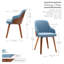 Chaise rembourrée en tissu Hye-1637105968