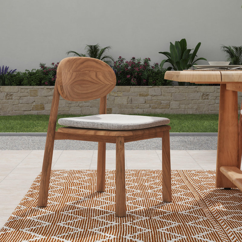 Aston Solid Wood Side Chair in Brown