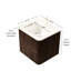 Meuble-lavabo 24 po avec lavabo et 2 tiroirs, lavabo flottant en céramique blanc brillant, finition noyer rétro, design flottant esthétique, style moderne