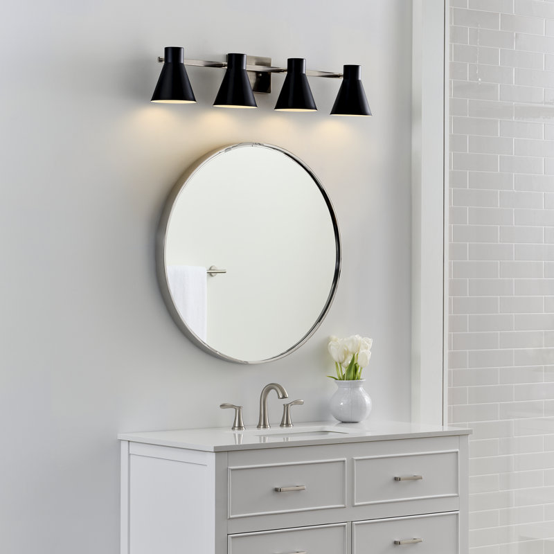 Byers 4 - Light Dimmable Vanity Light, Brushed Nickel, No