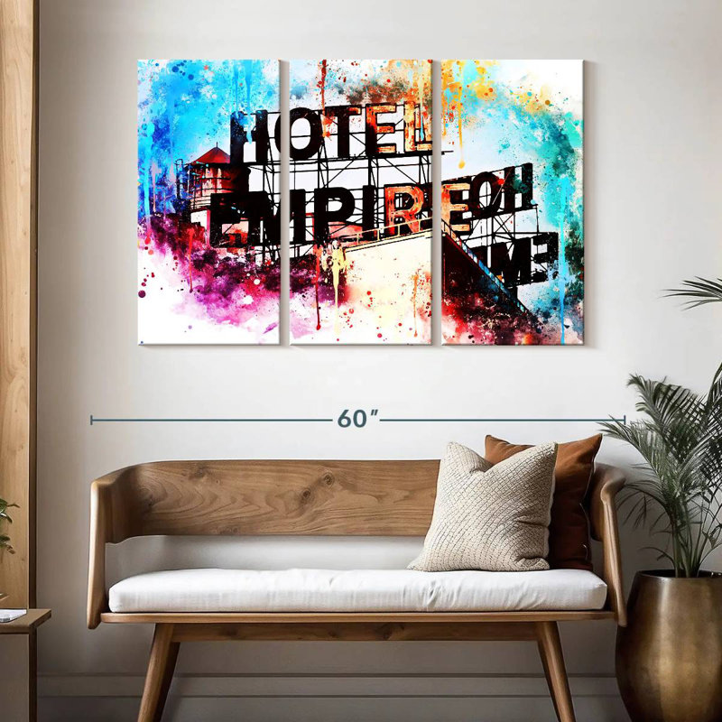 NYC Watercolor - Hotel Empire, H 32 po x l 50 po
