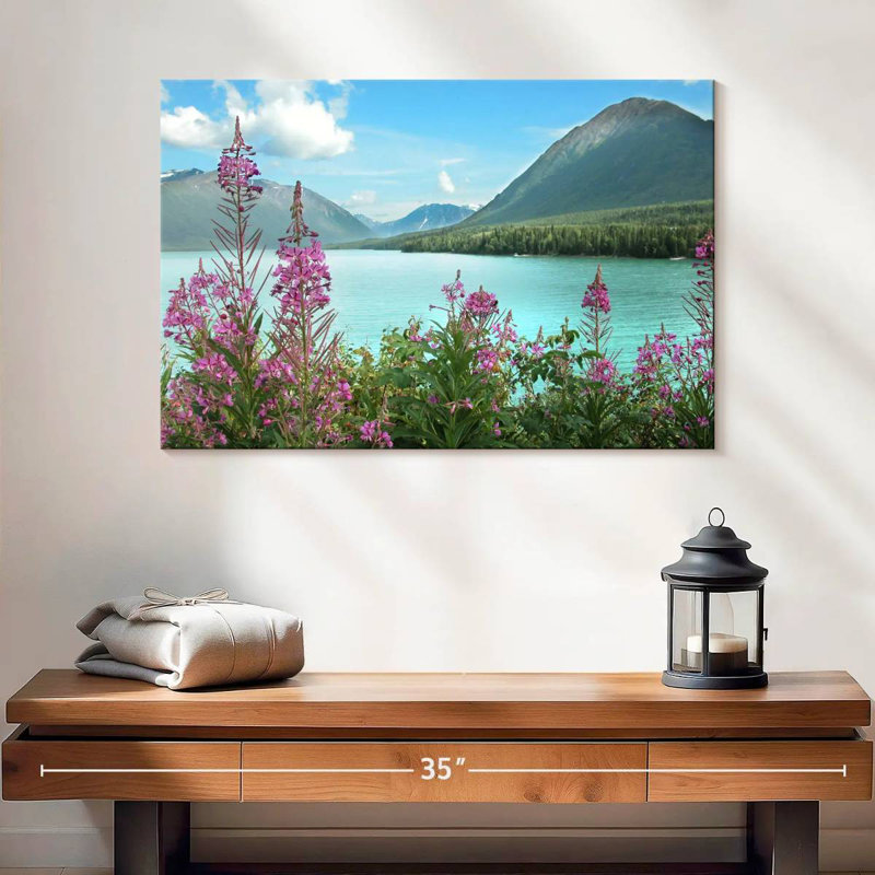 Harnek épilobe le long de la rivière Kenai, H 16 po x l 24 po
