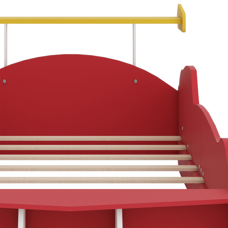 Lit plateforme avec roulettes Race, Rouge