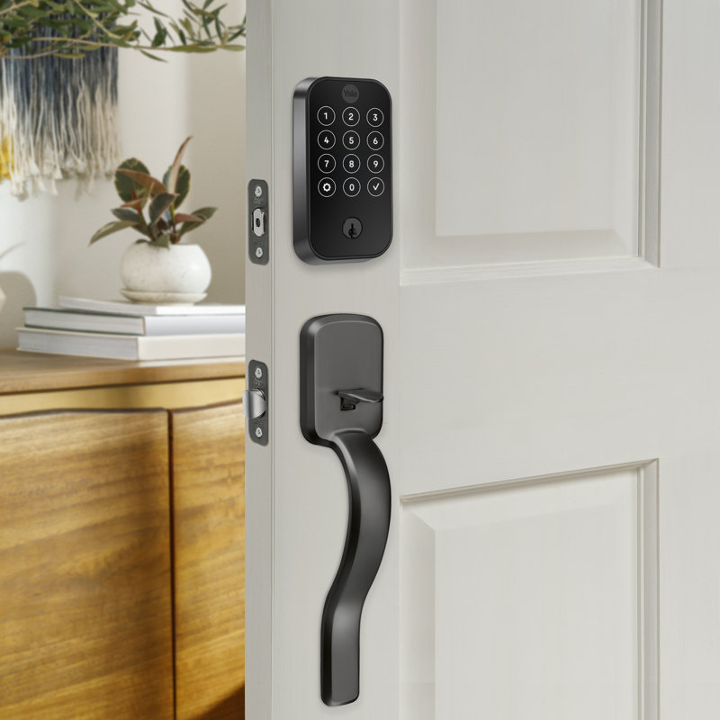 Écran tactile Yure Assure Lock 2 de Yale avec Wi-Fi et poignée Ridgefield, Suède noir