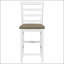 Ensemble de salle à manger 5 pièces à hauteur de comptoir en bois d'hévéa multifonctionnel avec chaises rembourrées-1672799835-1672799833-1672799834