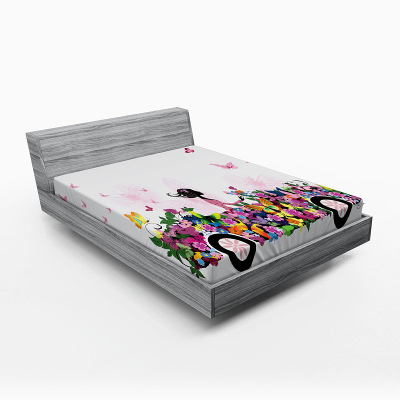 Microfiber Patterned Fitted Sheet, Full/Double Fitted Sheet