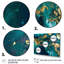 Bleu sarcelle et or liquide Magic II - art mural abstrait-612542993-612542997