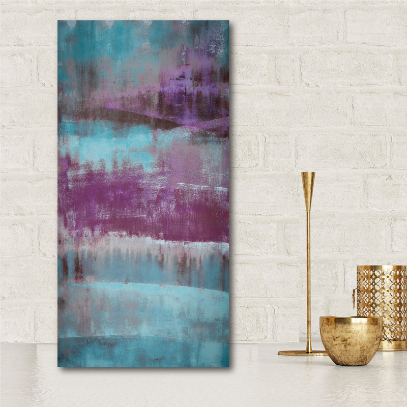« mauve pluie ii », reproduction d’impression sur toile, H 24 po x l 12 po x P 1,5 po