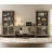 2 - Piece Office Set, 56" Executive Desk & Set Of 2 Bookcases With Glass Doors, Wash Grey