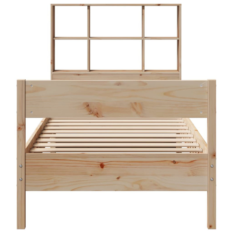 Emilianna Solid Wood Bed, Small Single (2'6), Wax Brown