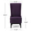 Fauteuil à oreilles haut dossier rembourré à oreilles, grande chaise à oreilles moderne pour salle à manger ou vestibule, prune