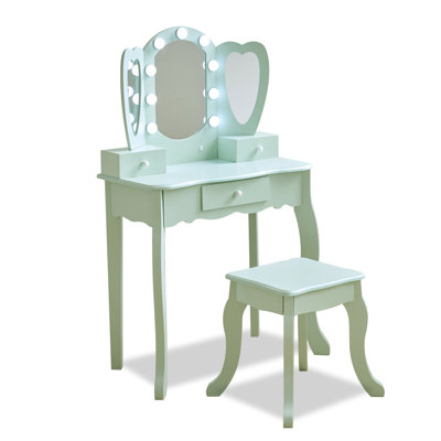 Teamson Kids Heart Glow Play Vanity Set