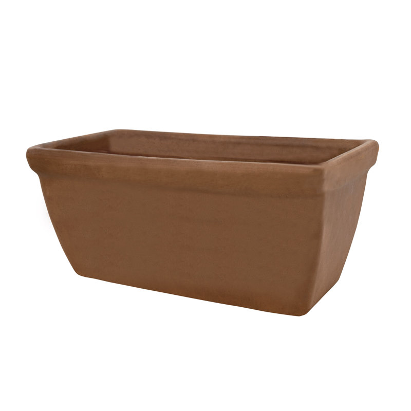 Villa Veranda 12.75 In. Dia X 5.5 In. H Indoor/outdoor Natural Clay Window Box Pot