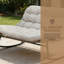 Chaise berçante double largeur Papasan, beige