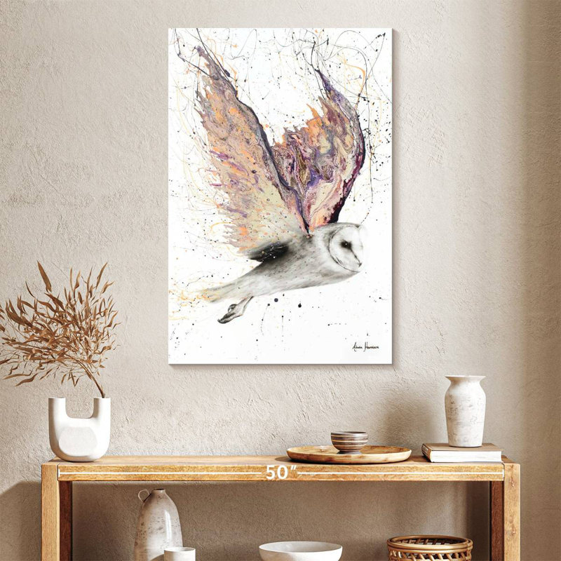Brampt Heart Winged Owl, 39" H x 26" W