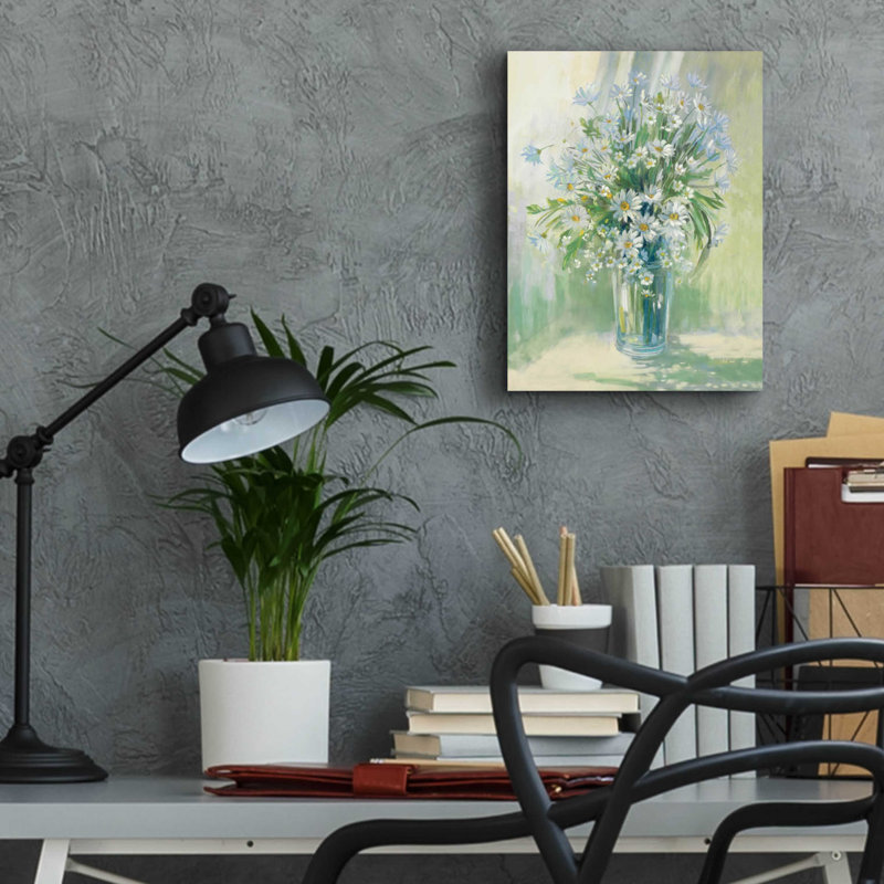 «Sunlit Daisies» par Carol Rowan, H 16 po x l 12 po x P 0,13 po